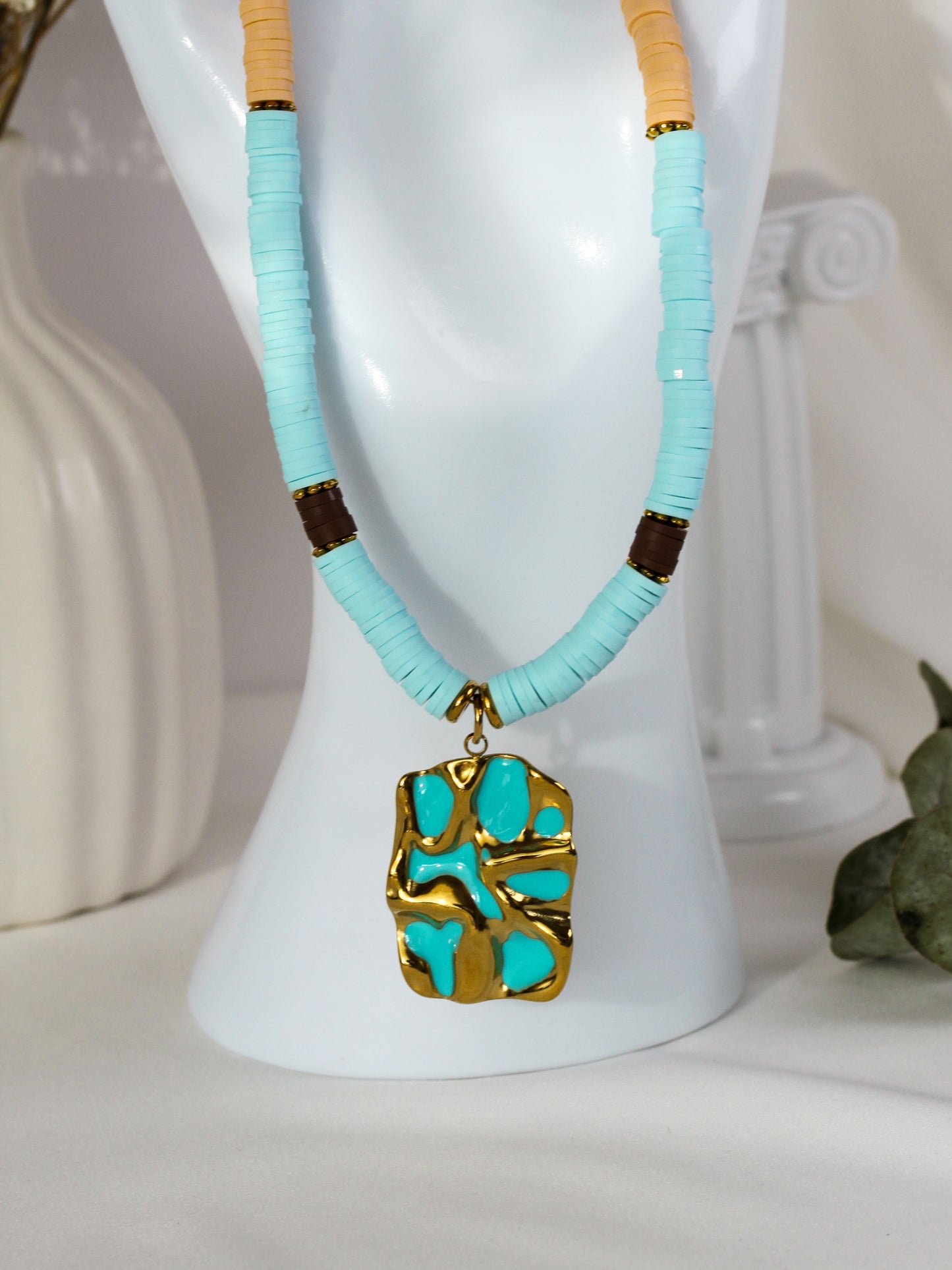 Dione Coast – Katsuki-Schmuck in Türkis, Sand und Braun