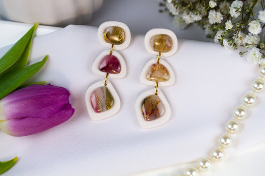 Statement Ohrringe – Geometrisch – Berry Olive Collection