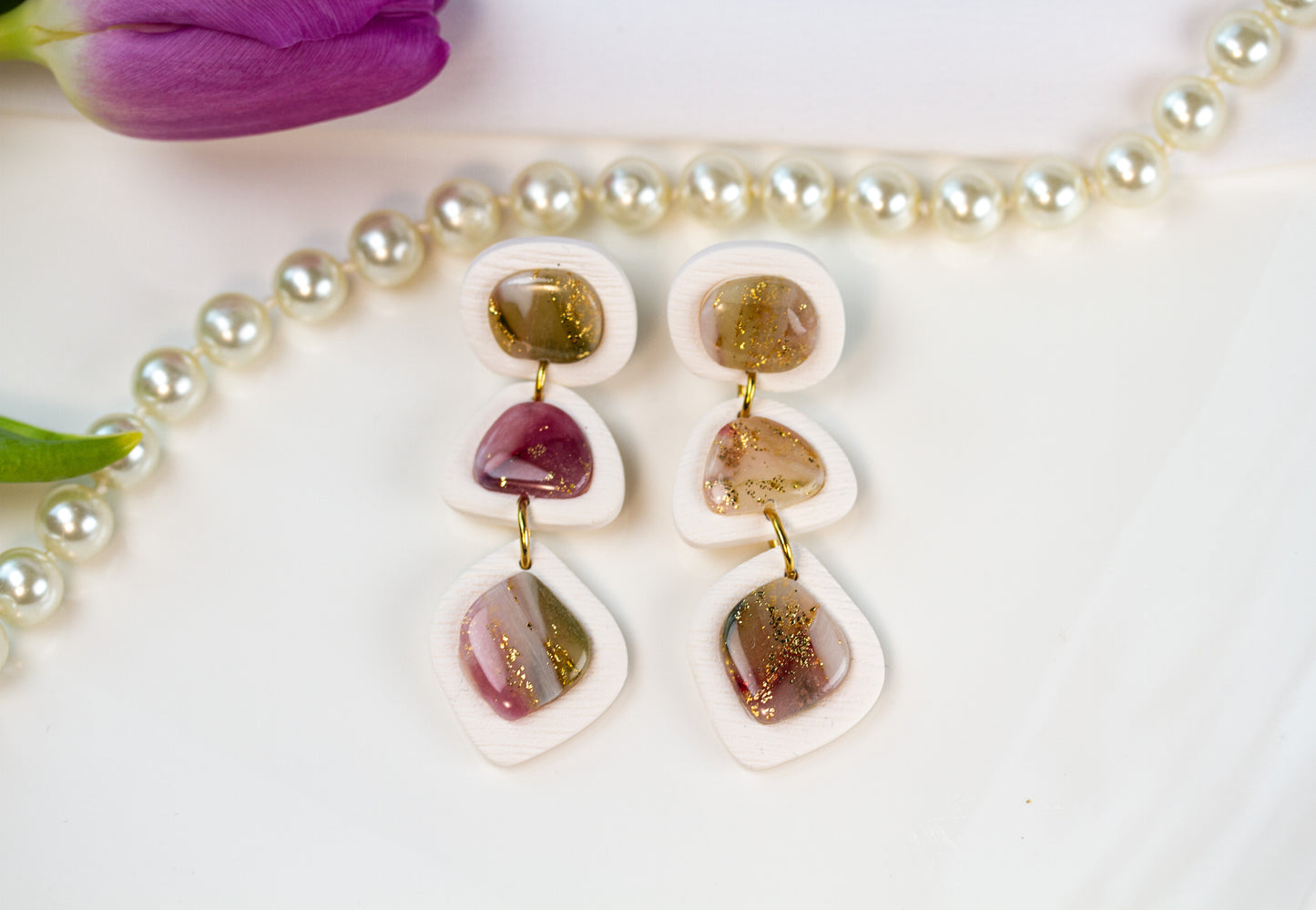 Statement Ohrringe – Geometrisch – Berry Olive Collection