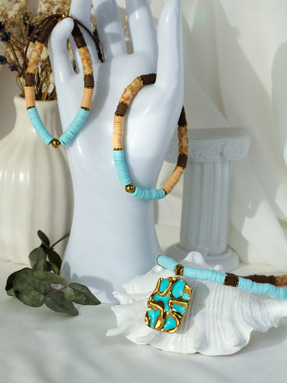 Dione Coast – Katsuki-Schmuck in Türkis, Sand und Braun