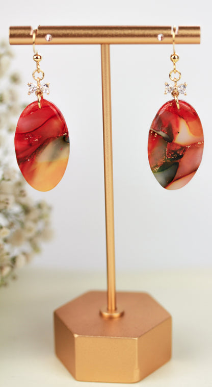 Herbstliche Polymer Clay Ohrringe – Kollektion Siena | Statement Schmuck