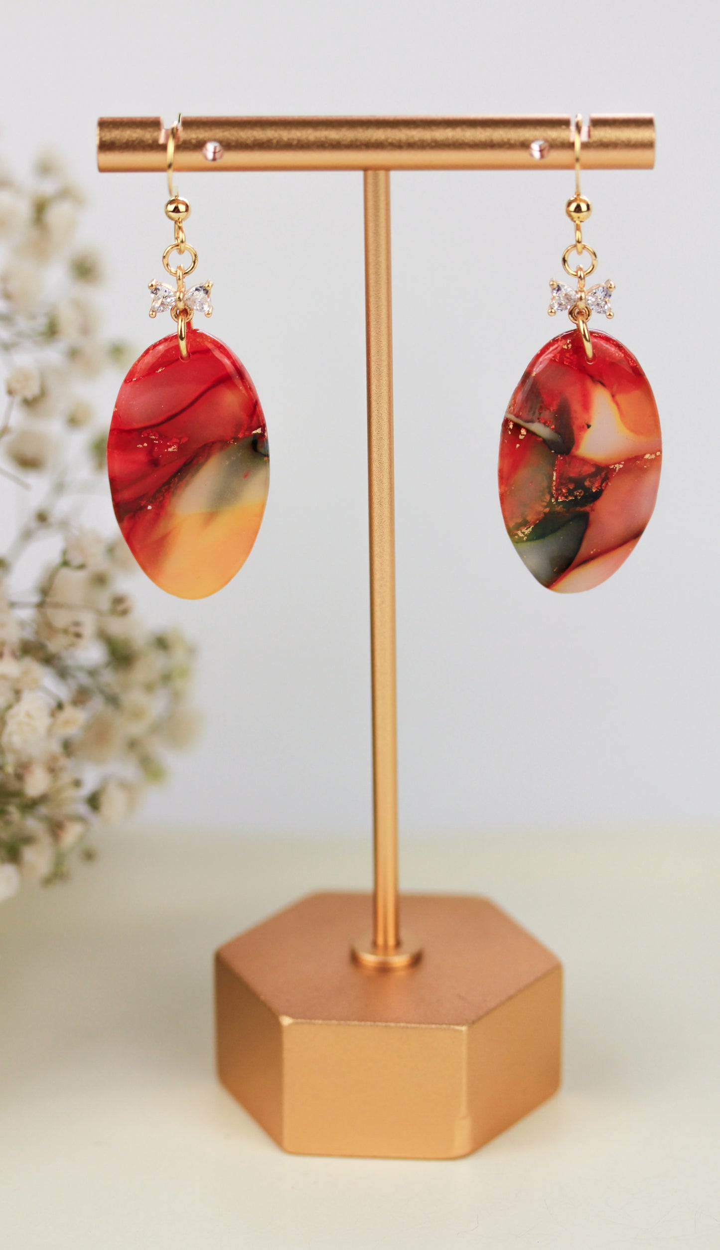 Herbstliche Polymer Clay Ohrringe – Kollektion Siena | Statement Schmuck