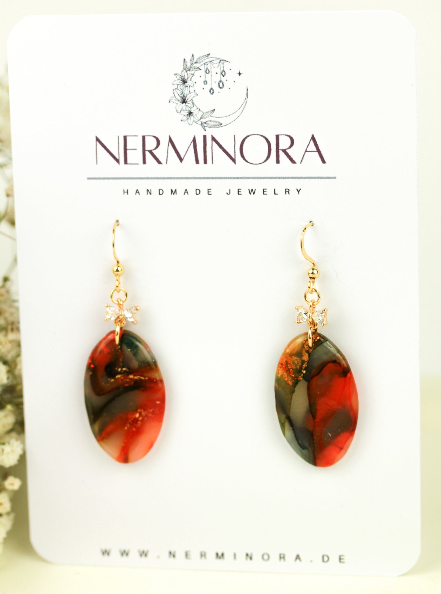 Herbstliche Polymer Clay Ohrringe – Kollektion Siena | Statement Schmuck