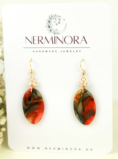 Herbstliche Polymer Clay Ohrringe – Kollektion Siena | Statement Schmuck