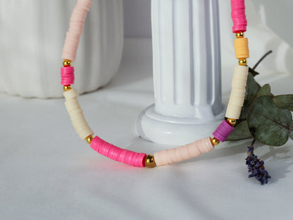 Elara Bloom – Katsuki-Halskette in Pink, Pfirsich und Violett