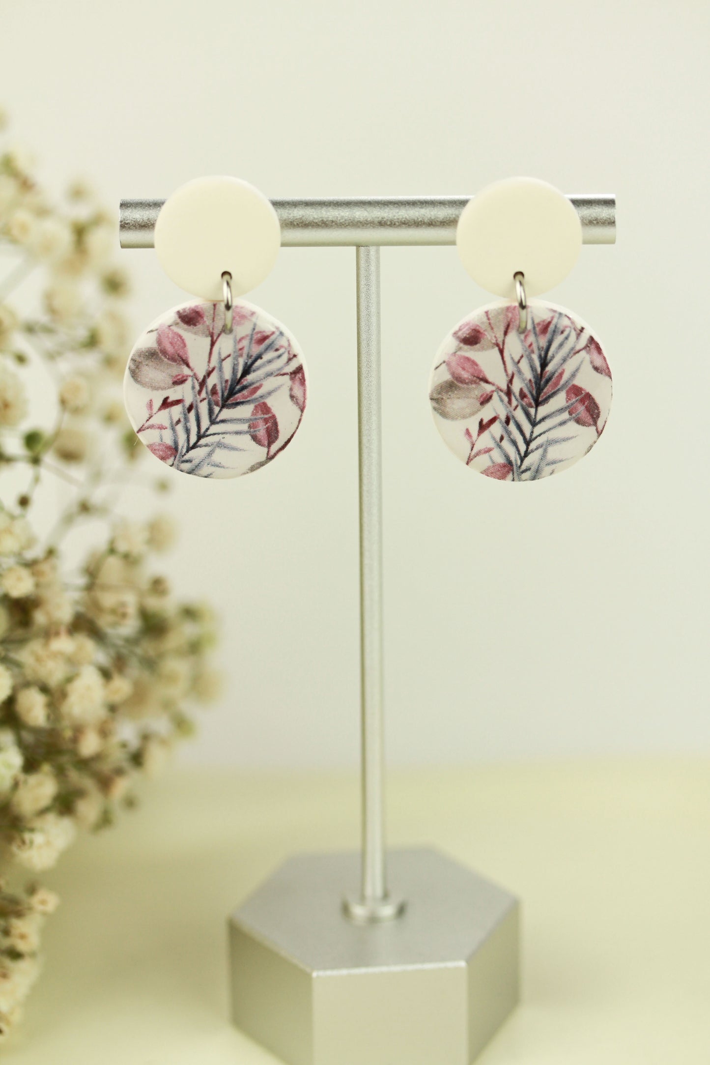 Florale Hängeohrringe – Kollektion Morning Petals | Polymer Clay