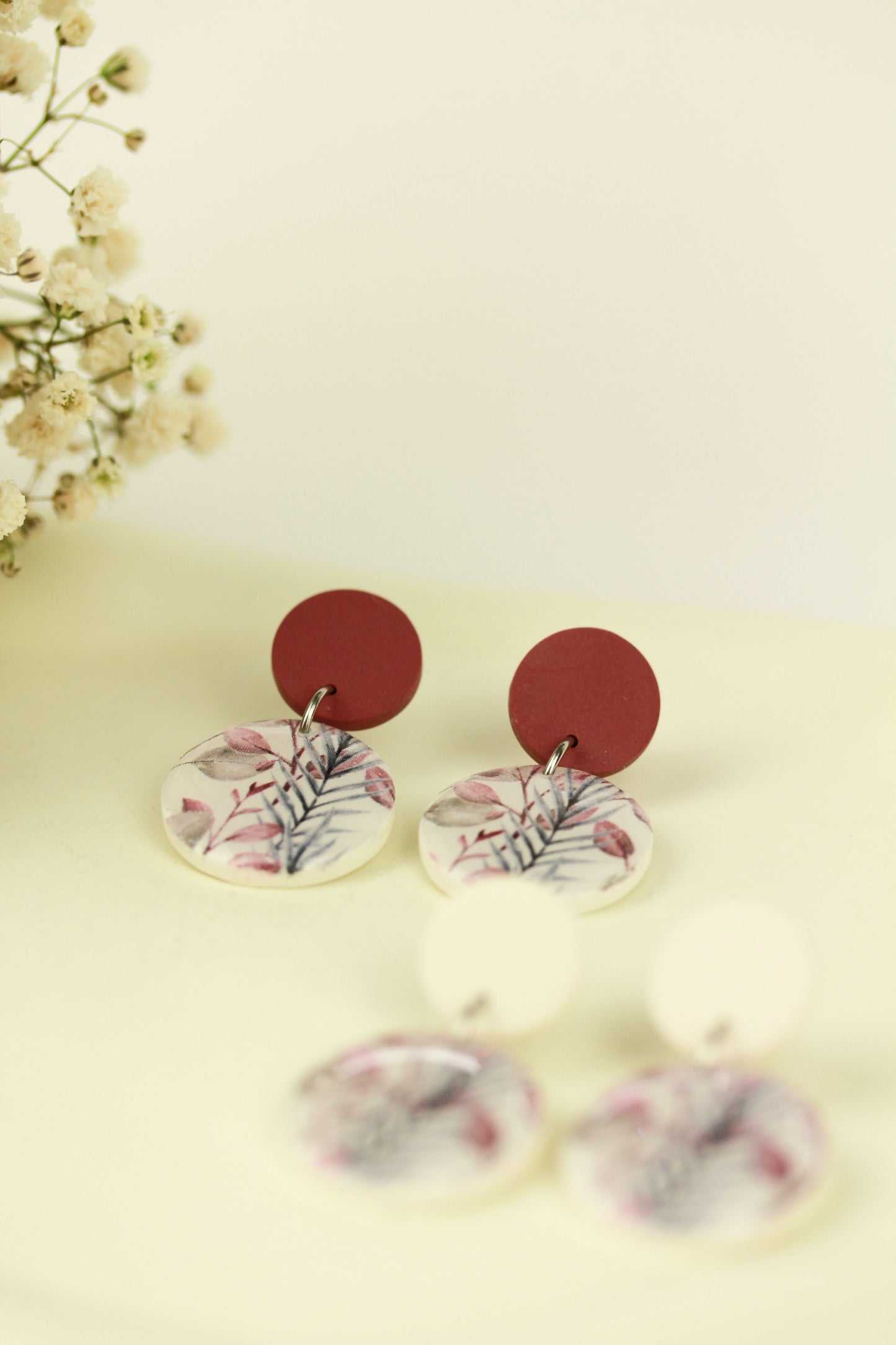 Florale Hängeohrringe – Kollektion Morning Petals | Polymer Clay