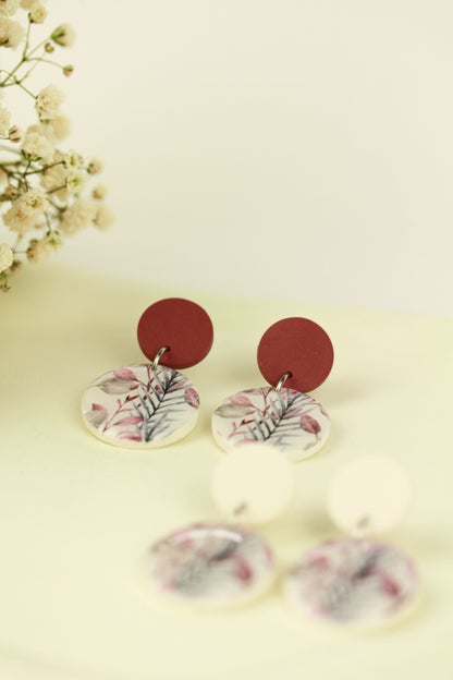 Florale Hängeohrringe – Kollektion Morning Petals | Polymer Clay