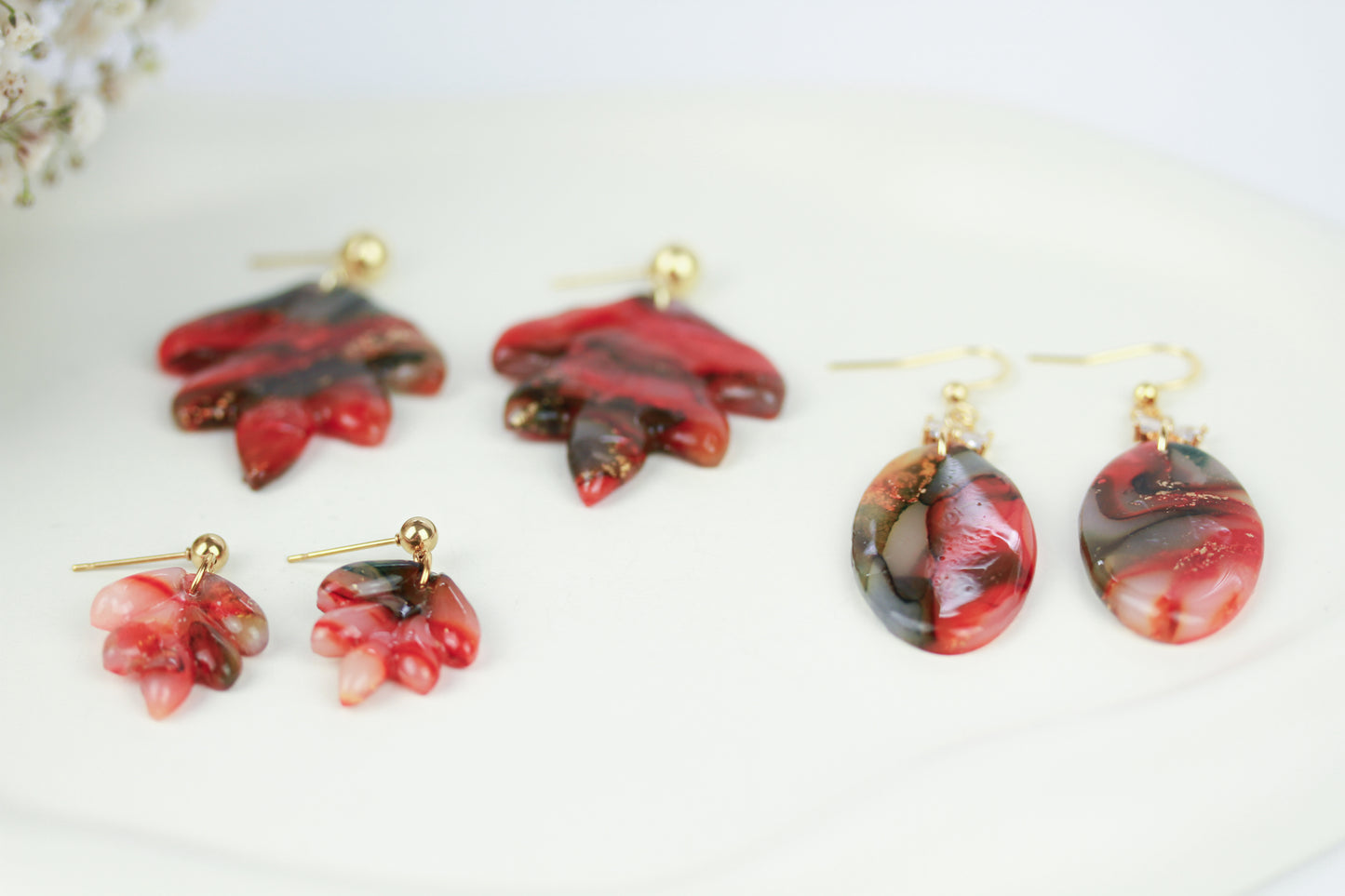 Herbstliche Polymer Clay Ohrringe – Kollektion Siena | Statement Schmuck