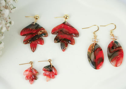 Herbstliche Polymer Clay Ohrringe – Kollektion Siena | Statement Schmuck