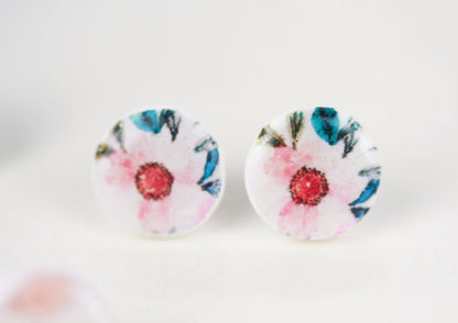 Herbstliche Ohrstecker – Handgefertigte Polymer Clay Studs