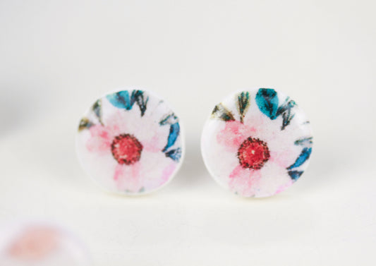 Herbstliche Ohrstecker – Handgefertigte Polymer Clay Studs