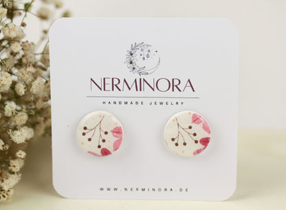 Herbstliche Ohrstecker – Handgefertigte Polymer Clay Studs