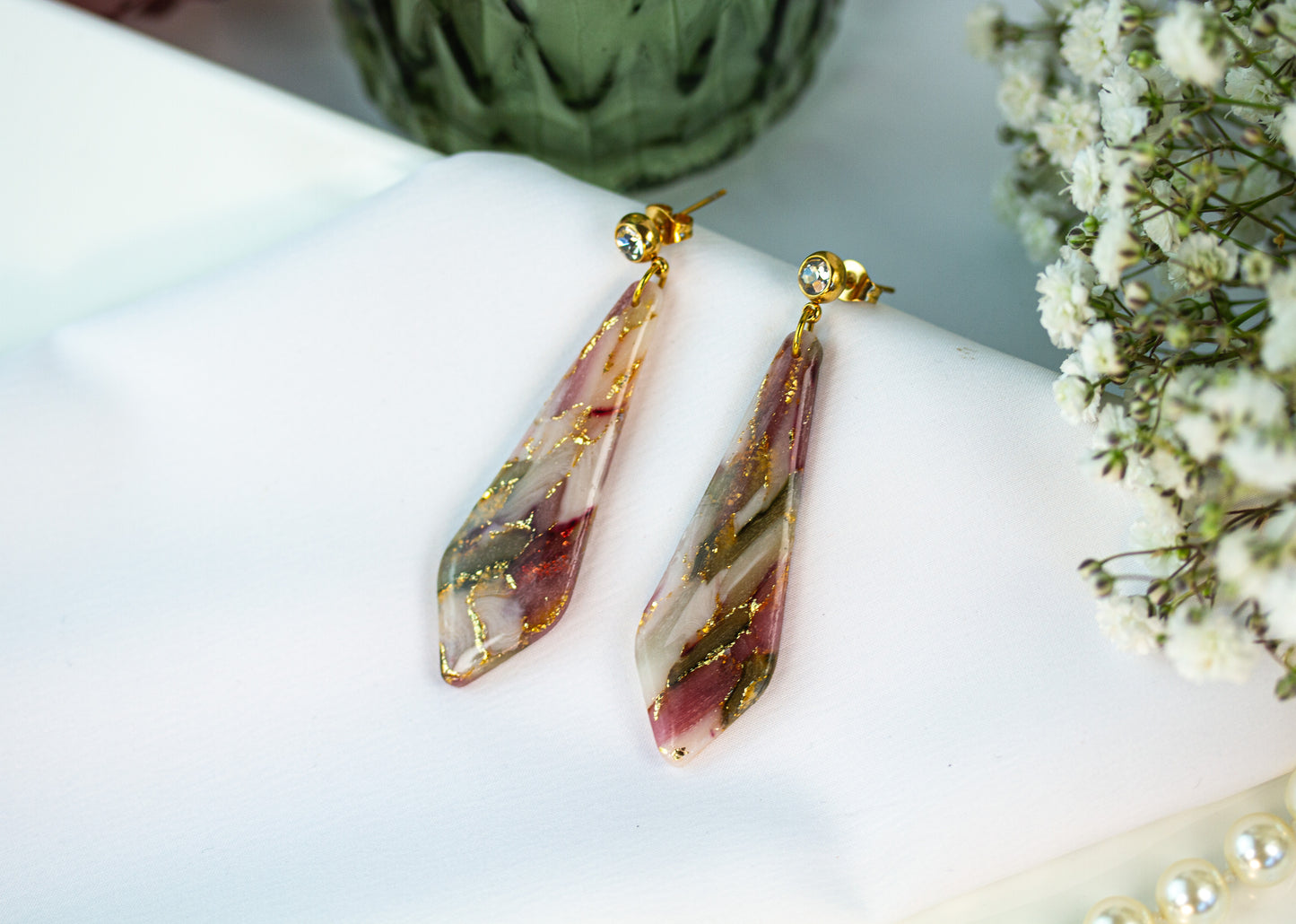 Statement Ohrringe – Berry Olive Collection