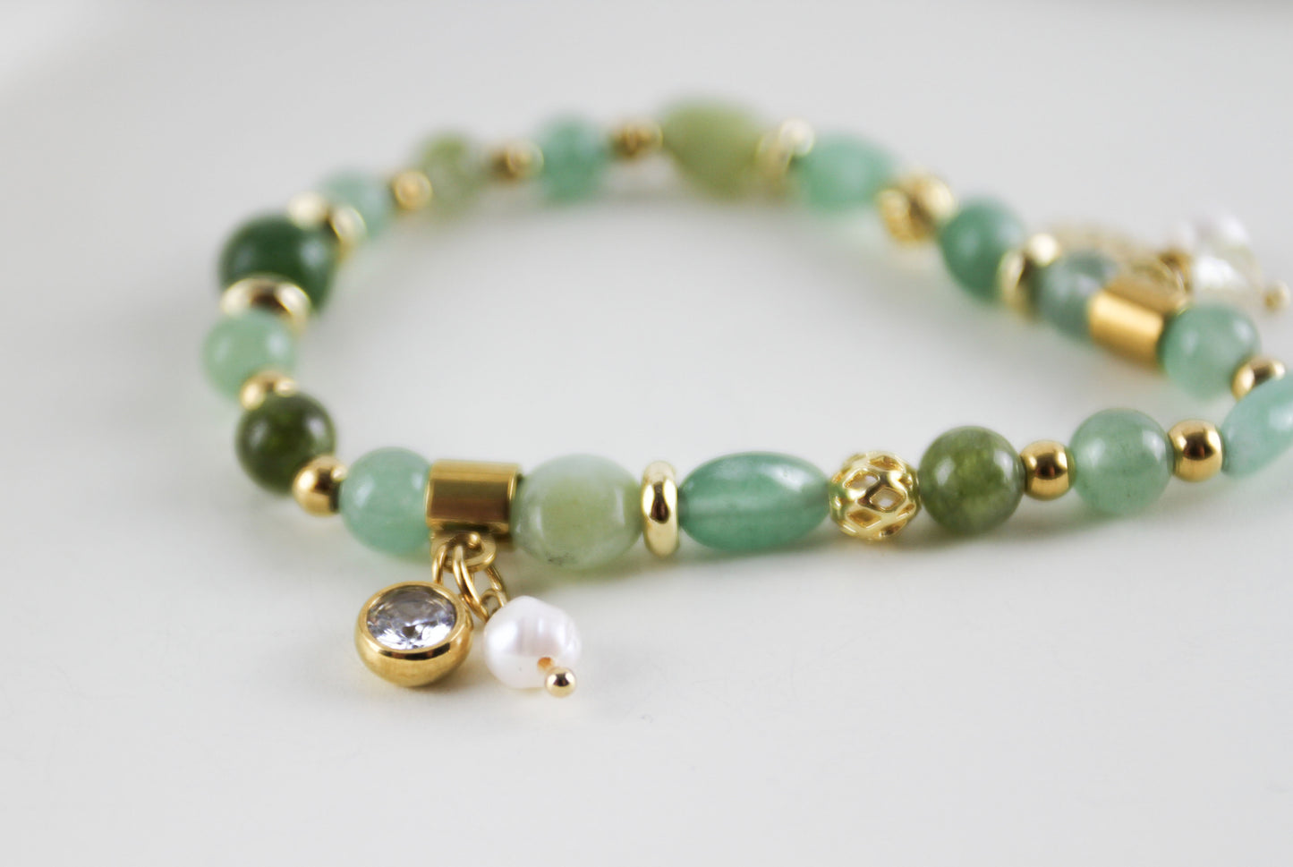 Aventurin Naturstein Armband – Handgefertigtes Perlenarmband