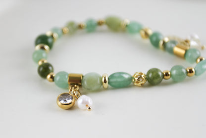 Aventurin Naturstein Armband – Handgefertigtes Perlenarmband