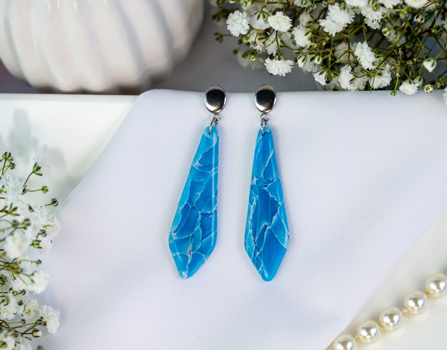Sapphire Marble – Ohrringe