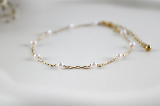 Pearl Bracelet Chain With Clasp