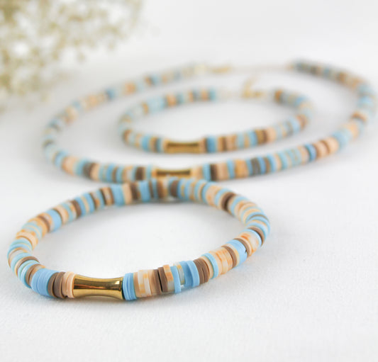 Oriental Katsuki Heishi Beaded Bracelet Necklace