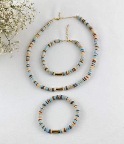 Oriental Katsuki Schmuckset – Armband & Halskette | Handgefertigtes Boho-Perlenset