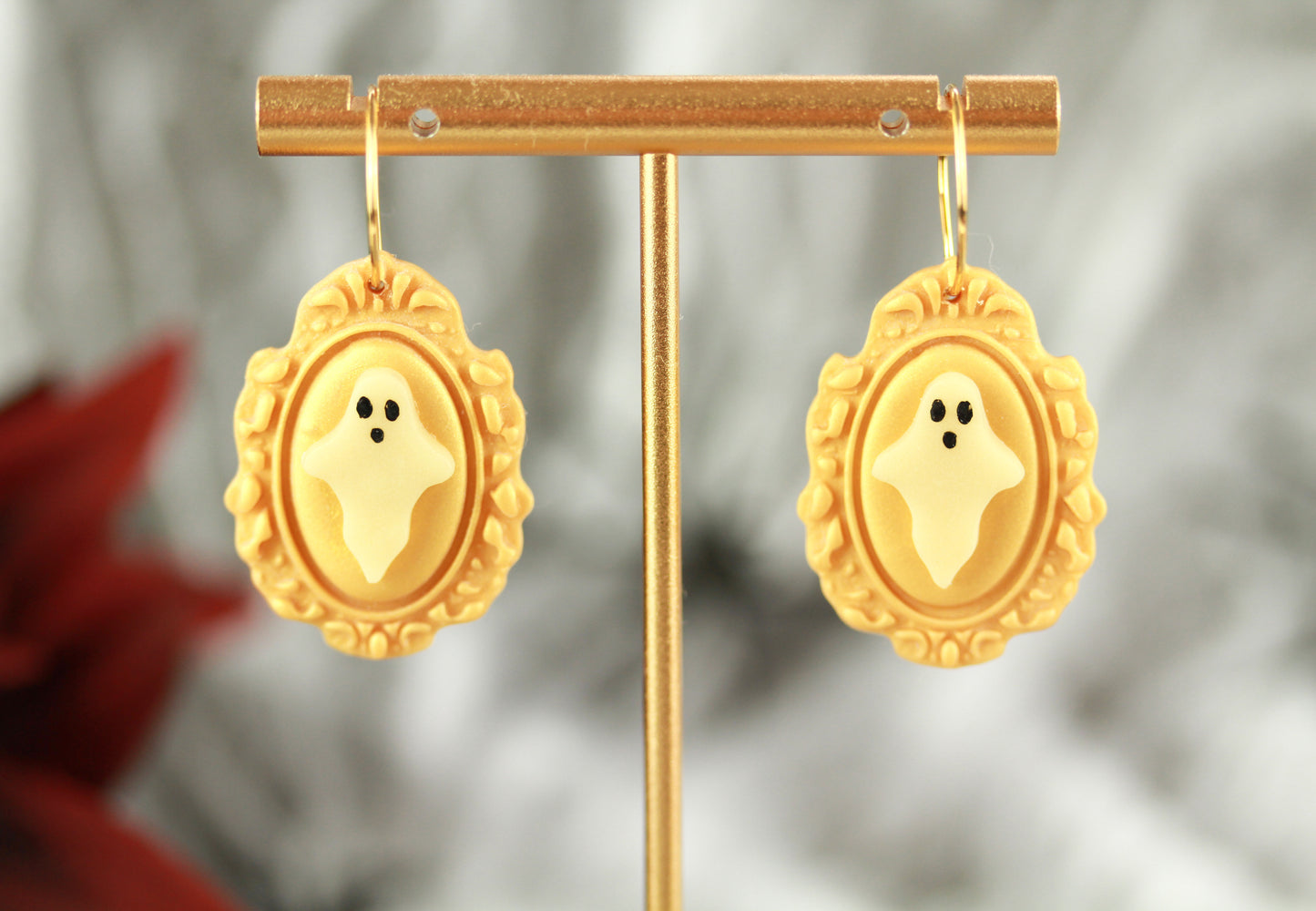 Glow Geisterrahmen Ohrringe – Leuchtende Polymer Clay Ohrringe | Halloween Edition