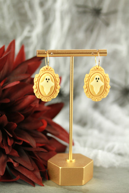 Glow Geisterrahmen Ohrringe – Leuchtende Polymer Clay Ohrringe | Halloween Edition