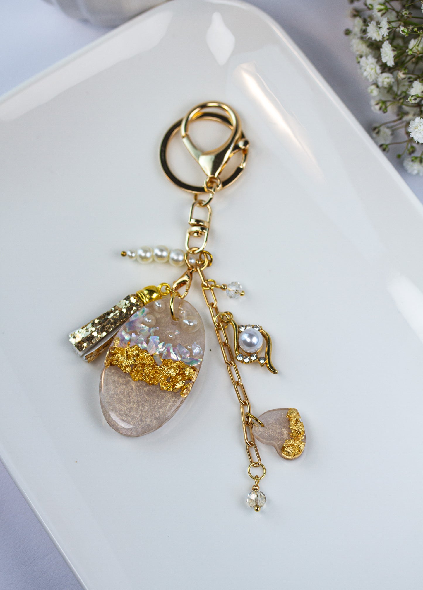 Schlüsselanhänger – Champagne Gold – Nude Charm