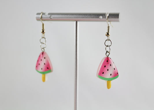 Summer Watermelon Jelly Katsuki Heishi Beads Bracelet with Necklace and Earrings - Set