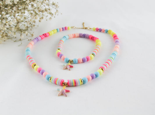 Bunter Seestern Katsuki Schmuckset – Armband & Halskette | Handmade Sommerdesign
