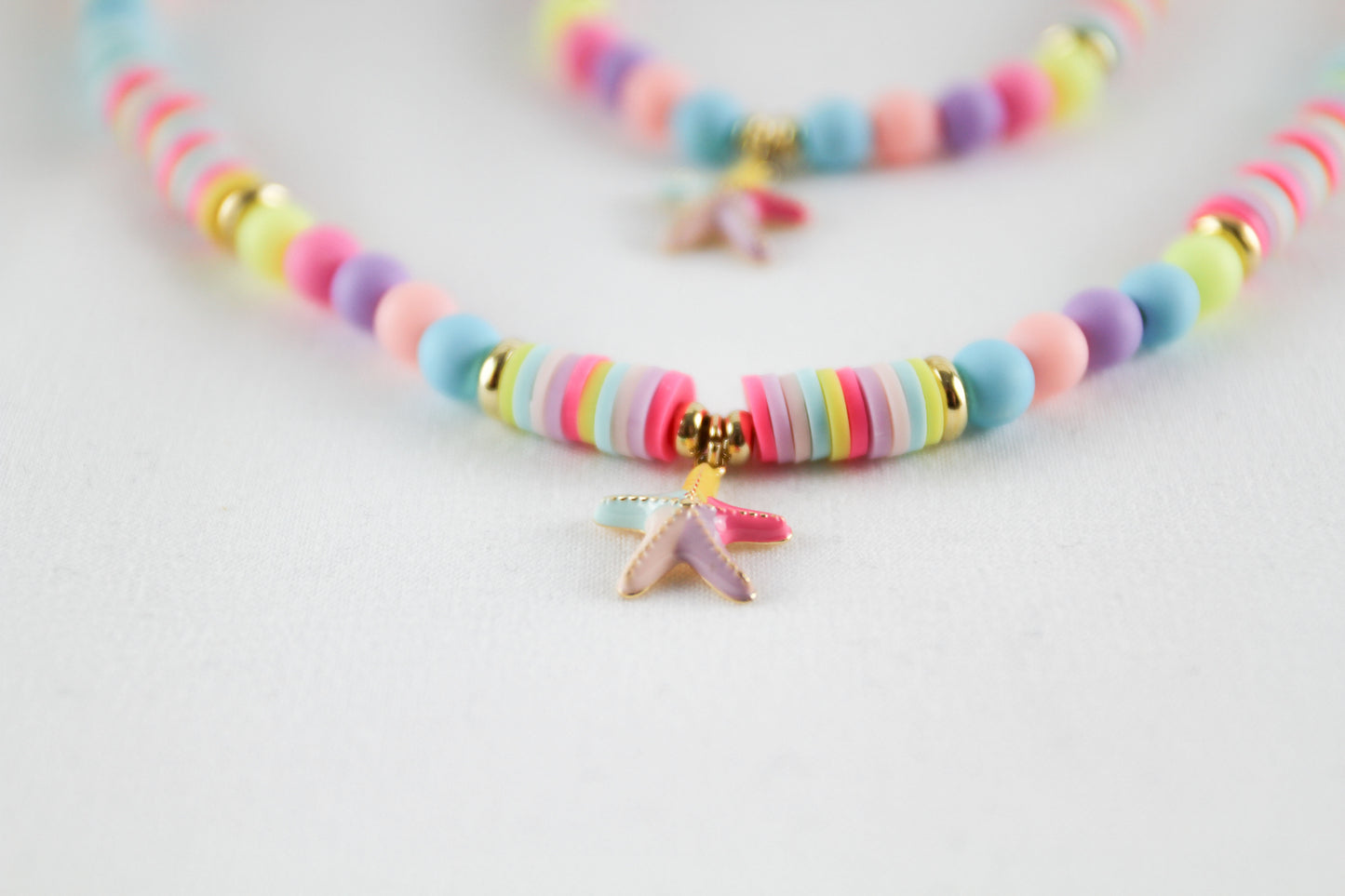 Bunter Seestern Katsuki Schmuckset – Armband & Halskette | Handmade Sommerdesign