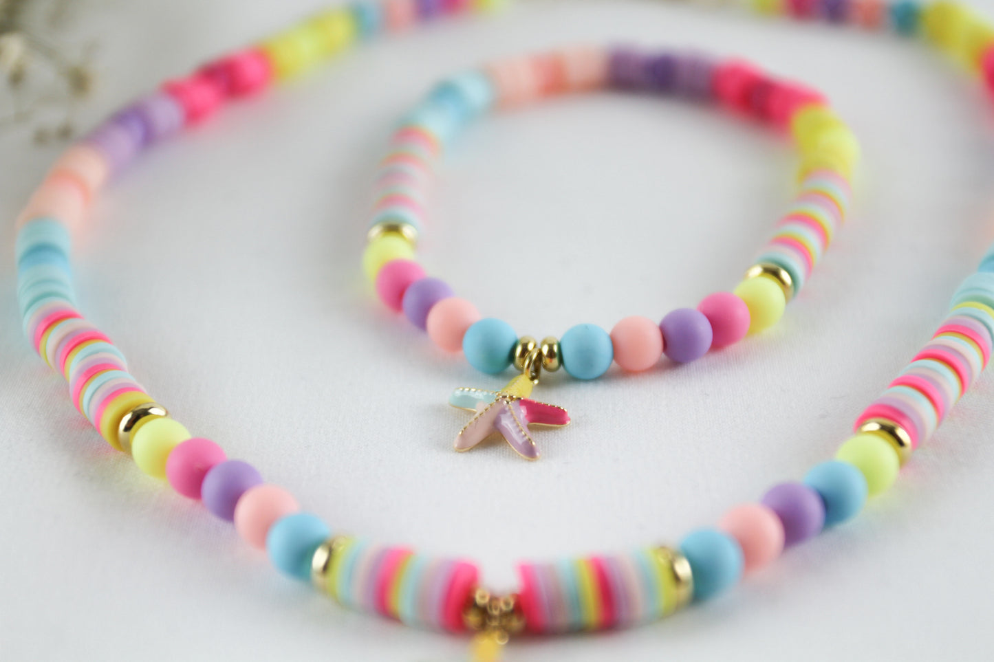 Bunter Seestern Katsuki Schmuckset – Armband & Halskette | Handmade Sommerdesign