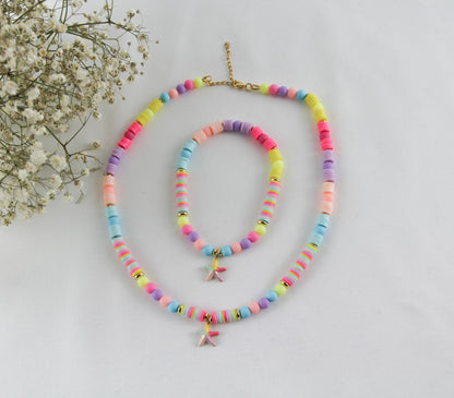 Bunter Seestern Katsuki Schmuckset – Armband & Halskette | Handmade Sommerdesign