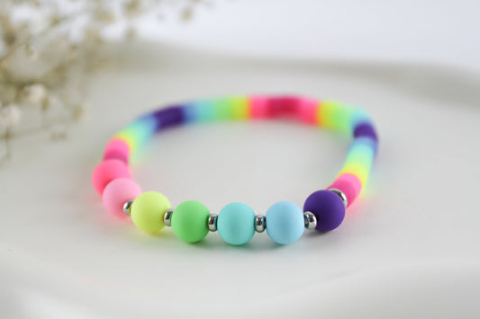 Rainbow Jelly Katsuki Heishi Beaded Bracelet