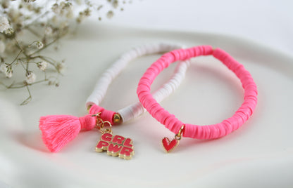 Power Girl Katsuki Armbänder – 2er Set | Handgefertigte Polymer Clay Perlenarmbänder