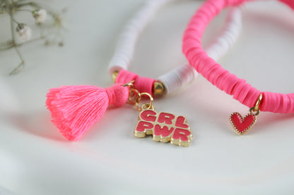 Power Girl Katsuki Armbänder – 2er Set | Handgefertigte Polymer Clay Perlenarmbänder