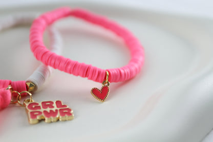 Power Girl Katsuki Armbänder – 2er Set | Handgefertigte Polymer Clay Perlenarmbänder