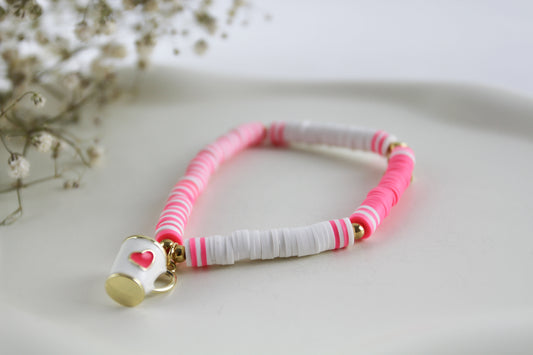Lovely Coffee Cup Katsuki Heishi Beaded Bracelet
