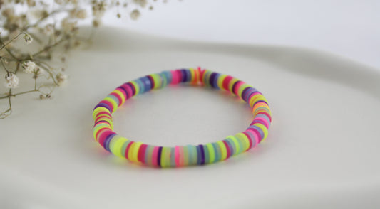 Rainbow Mixed Jelly Katsuki Heishi Beaded Bracelet