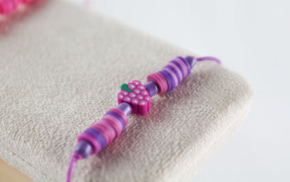 Kinder Katsuki Perlenarmband mit Quaste – Handgefertigtes Buntes Geschenk für Kinder