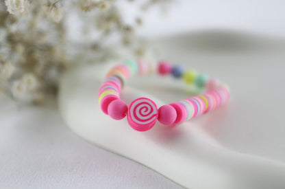 Kinder Katsuki Armband mit Quaste – Handgefertigtes Farbspiel für Kinder