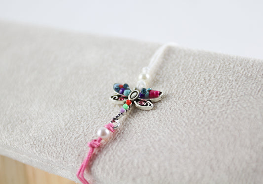 bracelet with dragonfly charm
