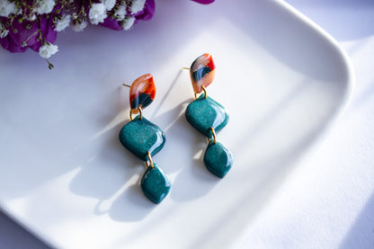 Statement Ohrringe – Dangle 3-teilig – Amber Bloom Collection