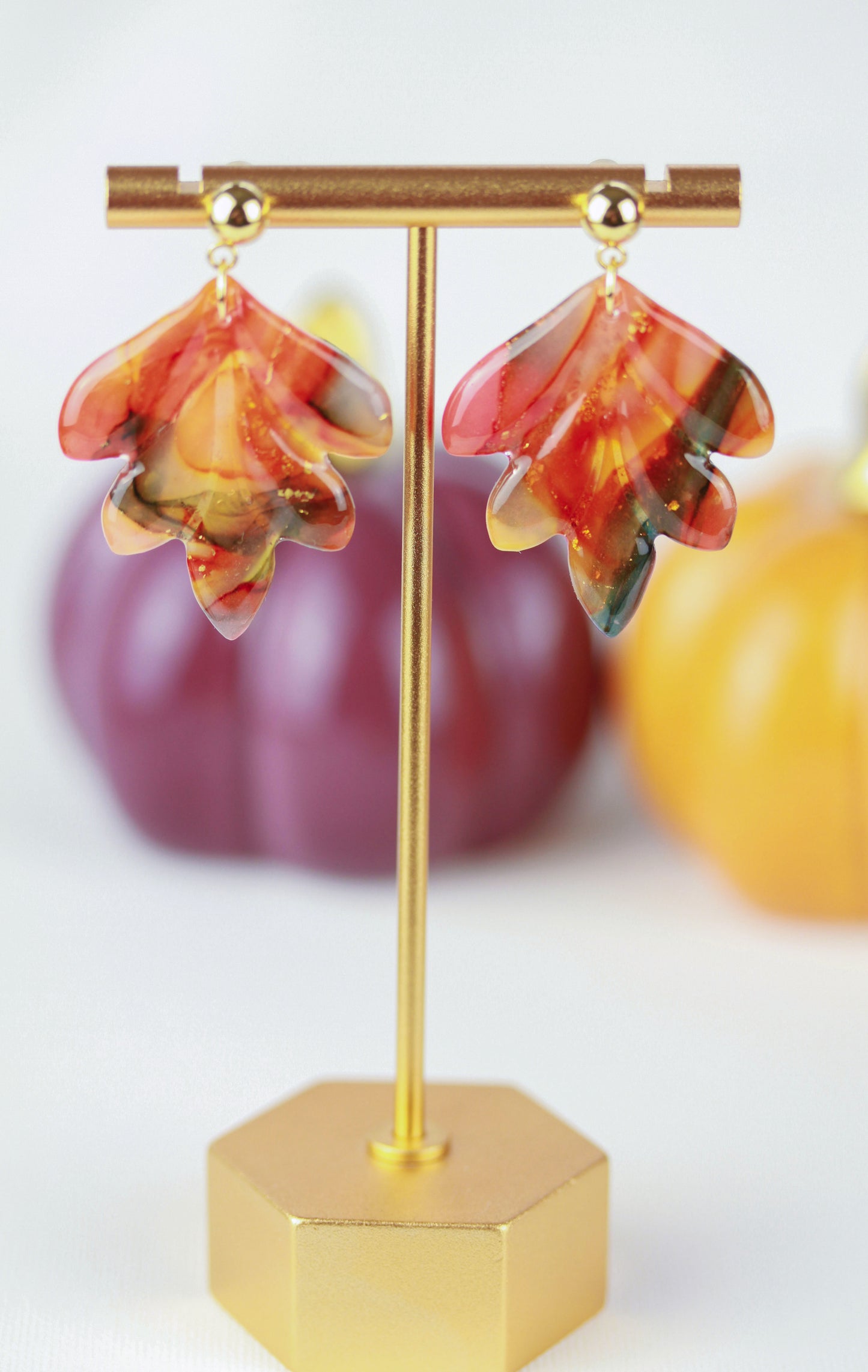 Herbstliche Polymer Clay Ohrringe – Kollektion Siena | Statement Schmuck