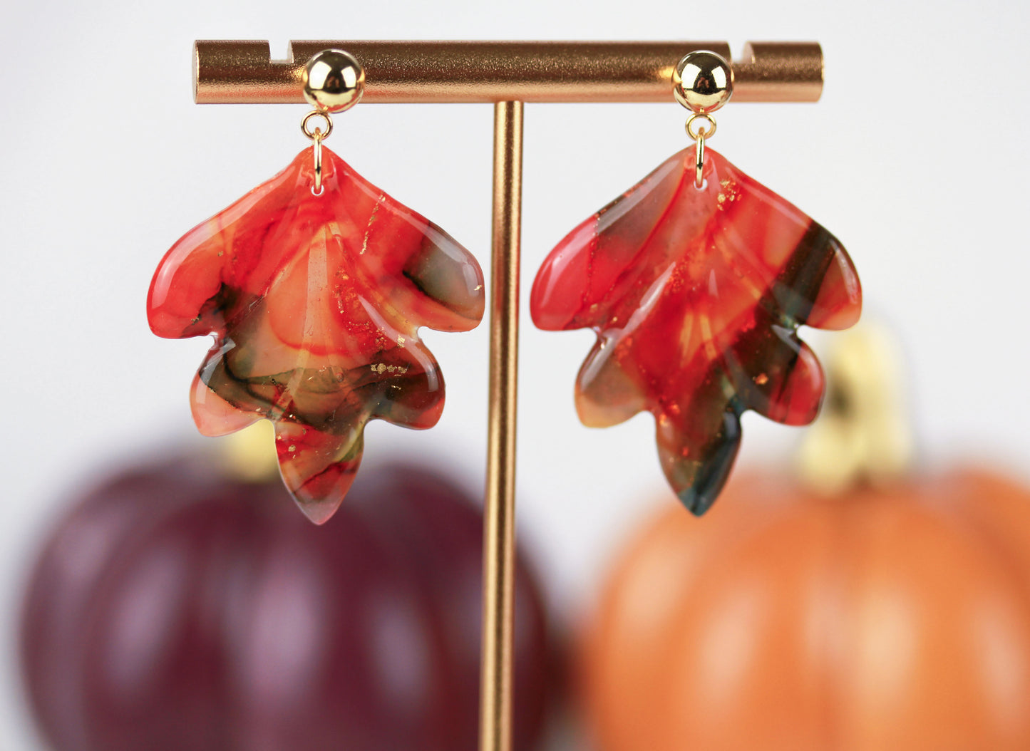 Herbstliche Polymer Clay Ohrringe – Kollektion Siena | Statement Schmuck