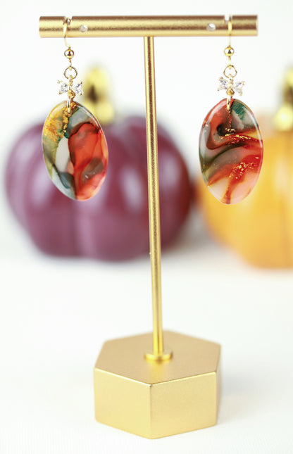 Herbstliche Polymer Clay Ohrringe – Kollektion Siena | Statement Schmuck