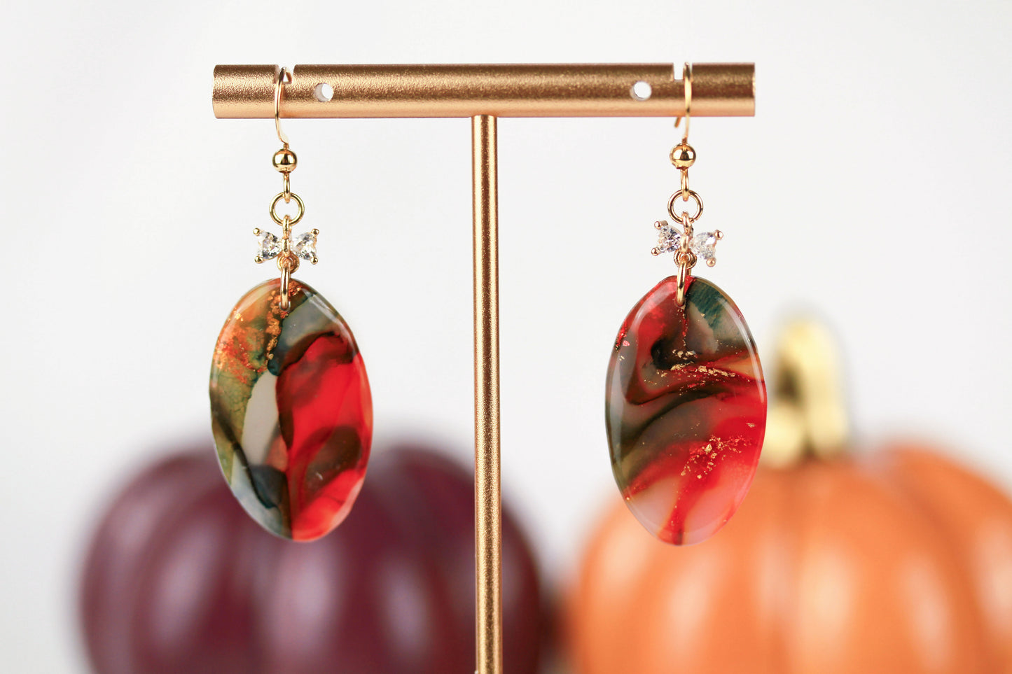 Herbstliche Polymer Clay Ohrringe – Kollektion Siena | Statement Schmuck