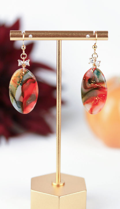 Herbstliche Polymer Clay Ohrringe – Kollektion Siena | Statement Schmuck