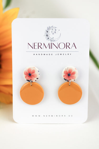 Blau und Gelbe Polymer Clay Ohrringe „Veya“ – Kollektion Dualis