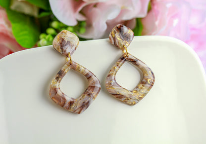 Ivory Mocha Frame – Ohrringe