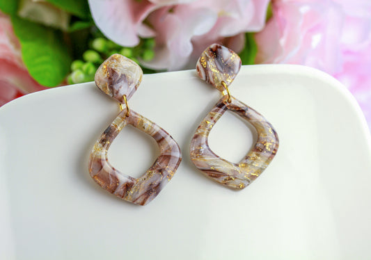 Ivory Mocha Frame – Ohrringe